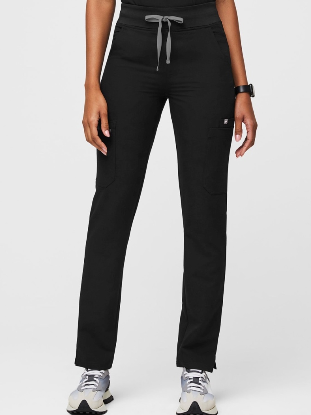 FIGS Black High Waisted Yola Skinny Scrub Pants Small Technical Collection - Picture 4 of 11